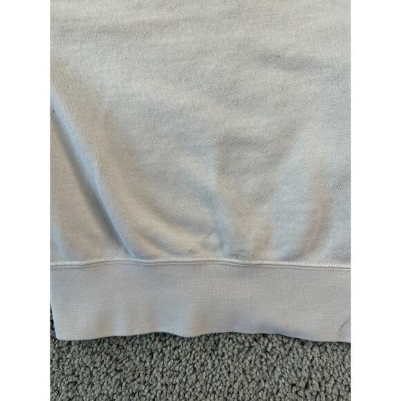 Nike Sportswear Sweatshirt Womens Small Beige Pink Newsprint Just Do It FLAW - Picture 7 of 14